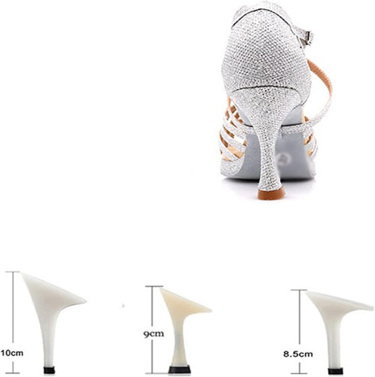 Heels for Women, Latin Aqua Platform Dance Shoes Women Fashion Shoes High Heels Jazz Shoes High Heels Girls Ladies (Color : Silver, Size : 4)