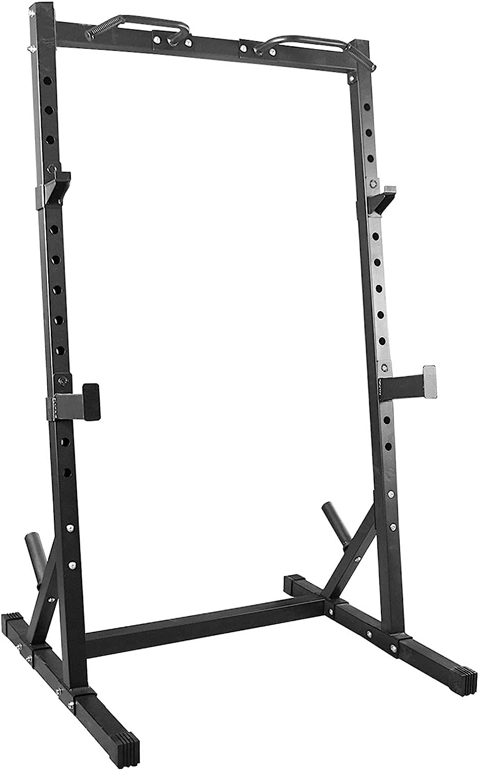 Equipment Rack 70 Half-Frame Power Cage Multifunctional Squat Rack Impregnation Station for Home or Gymnasium Rack Attachment 2x2 (Black, One Size)