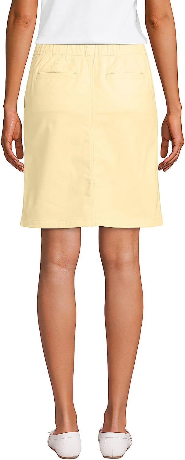 Women's Mid Rise Elastic Waist Pull On Knockabout Chino Skort