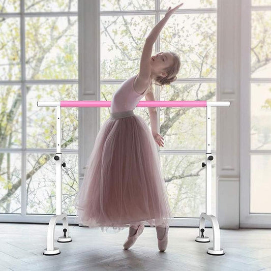 Ballet Barre Portable Height Adjustable Single Double Freestanding Ballet Fitness Stretch Dance Bar for Home Or Studio with Non Slip Stand (Color : Double Layer, Size : 1.5M) ()