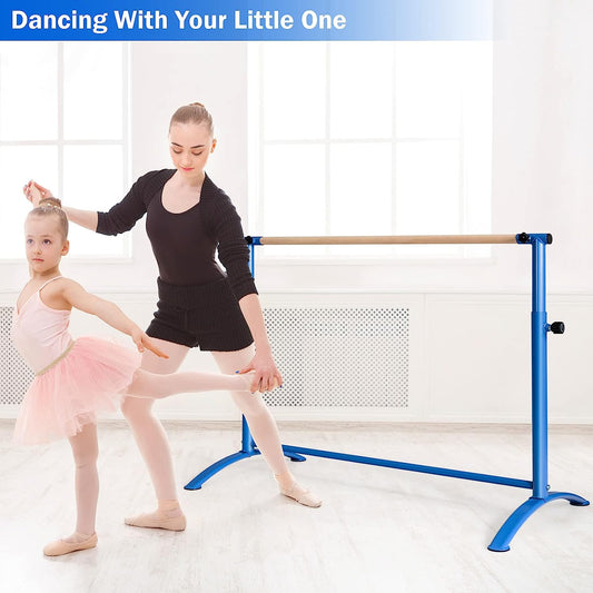 Portable Ballet Barre, 51" Freestanding Ballet Bar with Adjustable Height, Fitness Dance Bar for Home Studio School, Gym Barre Exercise Equipment for Kids & Adults