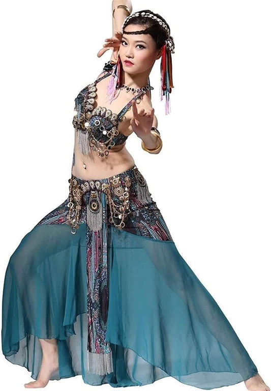 B Dance Practice Dress, Skirt Belly Dance Costume Tribal Costume Set Belly Dance Practice Costume Skirt