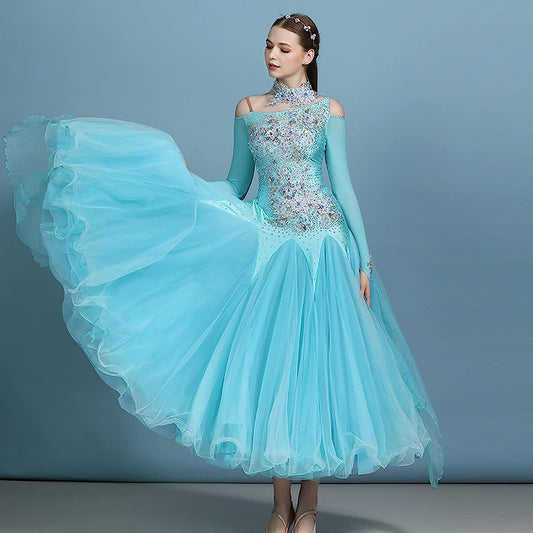 Social Dance Waltz Dress for Women National Standard Ballroom Dance Dress Competition Costume Modern Dance Suit