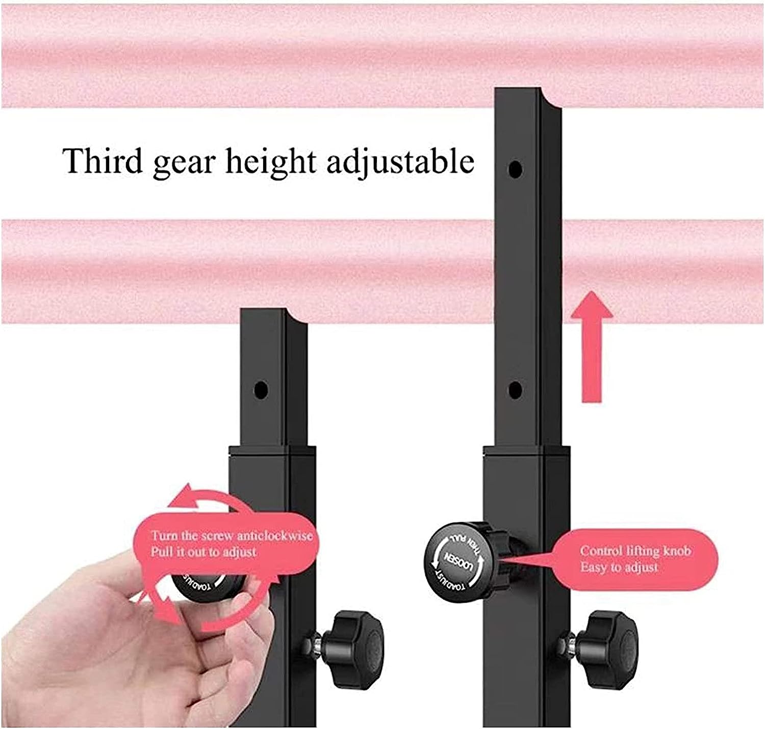 Ballet Barre with Non-Slip Stand, Adjustable Stretching Bars, Freestanding Portable Mobile Ballet Bar for Kids and Adults (Size : 3.5 m) ()