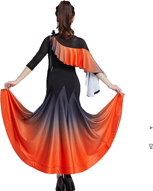 Waltz Ballroom Practice Dance Dresses Women's Tango Modern Competition Costumes Elastic Flamenco Standard Dance Dress