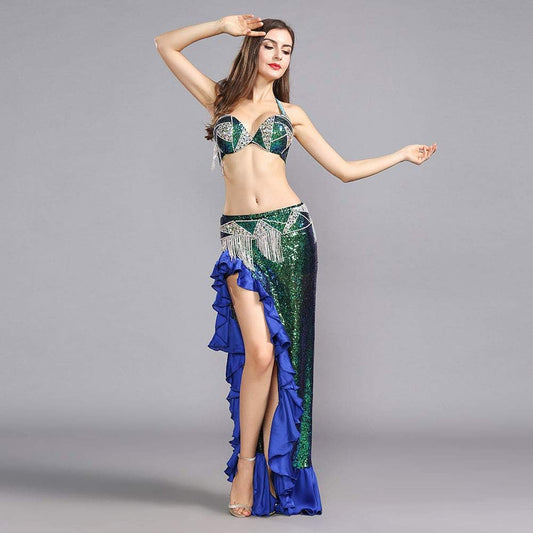 Belly Dance Costume Belly Dance Skirt Sequin Belly Dance Bra Top Belly Dancing Belt Carnival Costumes for Women