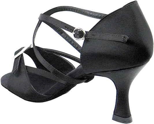 Very Fine Women's Salsa Ballroom Tango Latin Dance Shoes Style CD2013 Bundle with Plastic Dance Shoe Heel Protector