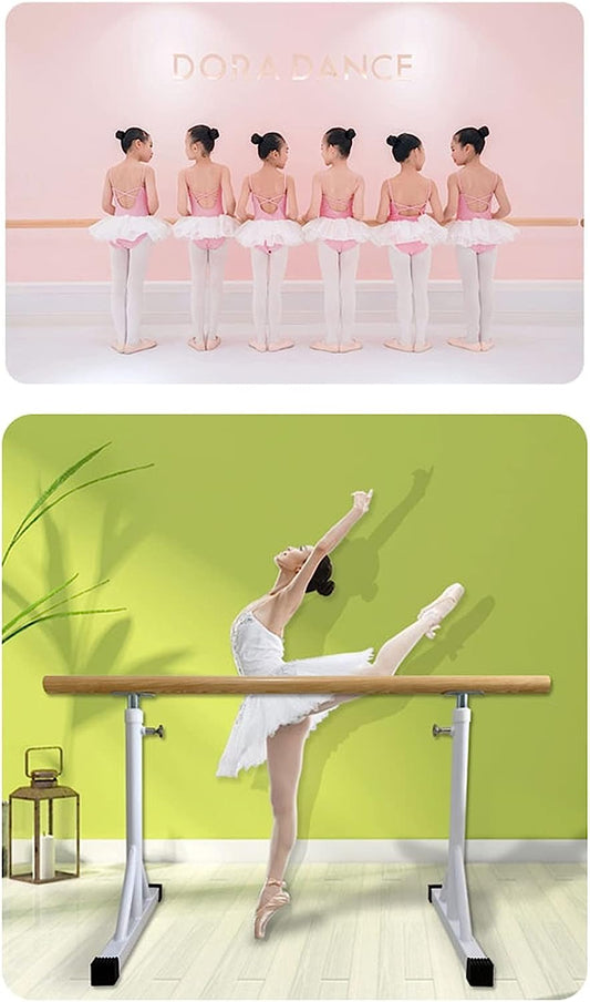 Ballet Barre Portable, Freestanding Adjustable Bar for Stretch, Balance, Dance or Active Workouts, Suitable for Kids and Adults (Color : White, Size : 1.5 m) (Pink 1.5 m)