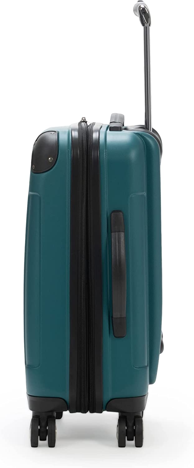 Retrogade Luggage Expandable 8-Wheel Spinner Lightweight Hardside Suitcase, Botanical Green, 20-inch Carry On