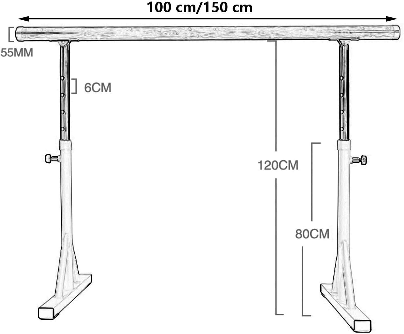 Ballet Bar Freestanding Adjustable Freestanding Stretching Dance Stick Lightweight and Non-Slip Portable Ballet Barres Bar Home Dancing Fitness 220401