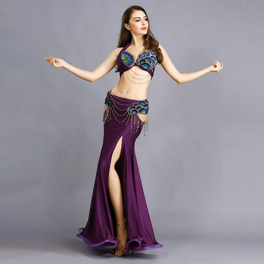 Belly Dance Costume for Women Belly Dancing Skirt Belly Dance Bra and Belt Set Bellydance Skirts Carnival Outfit