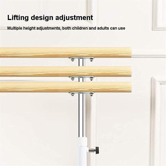 Mobile Dance Sticks Portable Ballet Barre Bar for Kids Home Use Freestanding Fitness Ballet Height Adjustable (White)