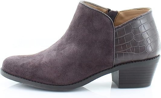 Women's Felicity Marissa Suede Short Boot- Supportive Water Repellent Ankle Boots That Include Three-Zone Comfort with Orthotic Insole Arch Support, Medium and Wide Fit