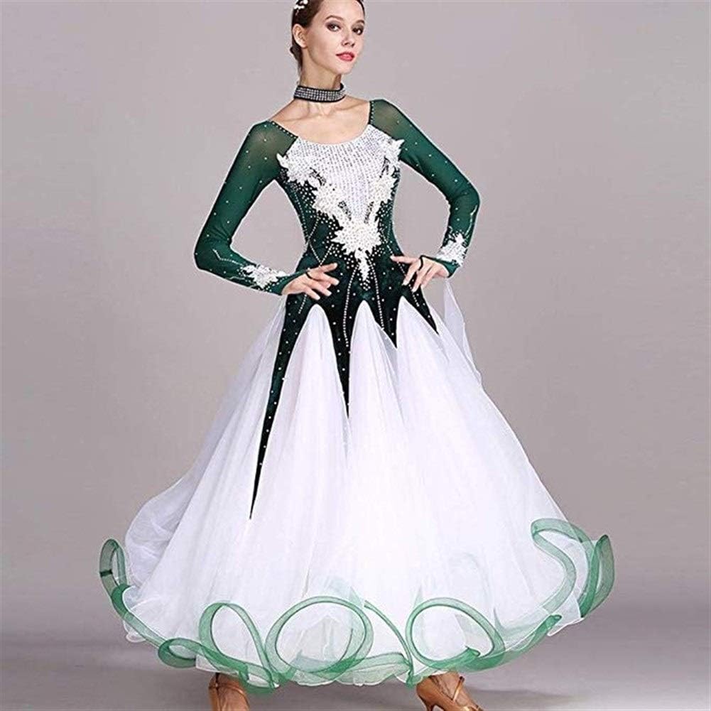 Women Party Dresses For Special Occasions Handmade Flower Modern Dance Dress National Standard Dance Costume Costumes