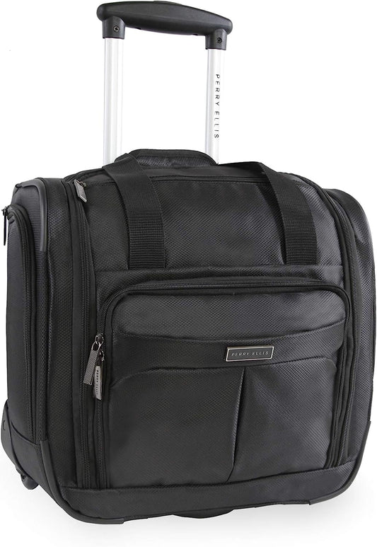 Men's Excess 9-Pocket Underseat Rolling Tote Carry-on Bag, Black, One Size