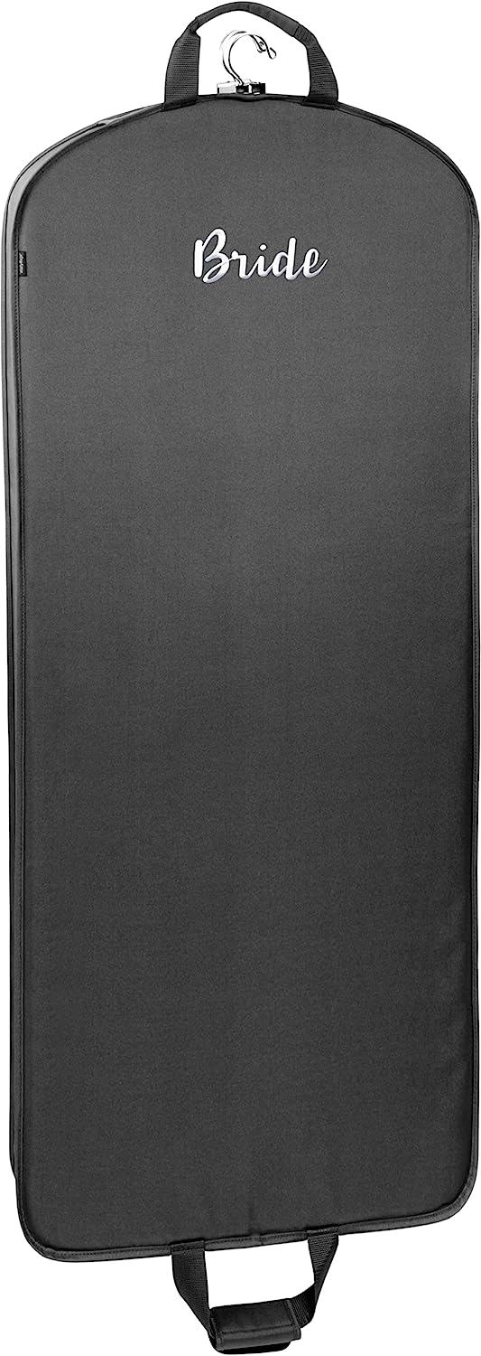 Deluxe Bride & Groom Travel Garment Bag, BLACK-B1G3, 60 in. and 40 in