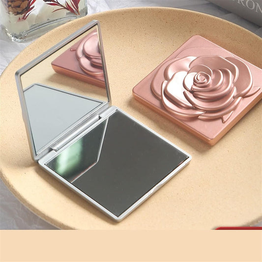 Make up Mirror Creative Makeup Mirror Portable Mirror Portable Wholesale Stall Folding Mini Magnifying Square Small Makeup Mirror (Color : 2)