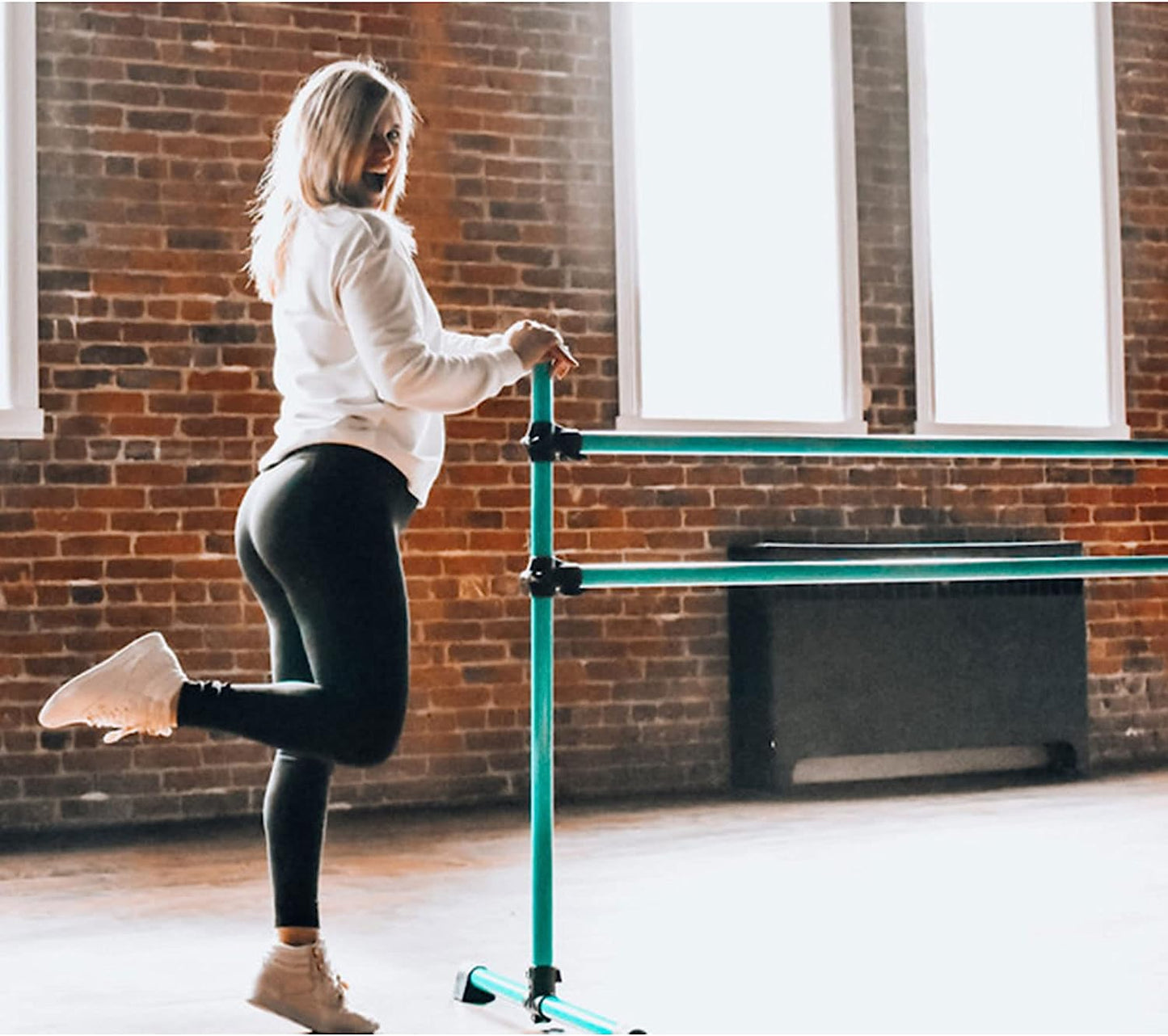 USA Made - Prodigy Series - Portable Ballet Barre - Double Aluminum Freestanding bar (Multiple Sizes + Colors)