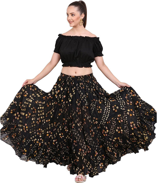 ATS 25 Yard Tribal Belly Dance Polka Dot Jaipur Skirt