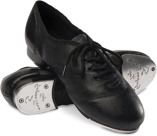 Women's Split Sole Jazz Tap Black Oxfords