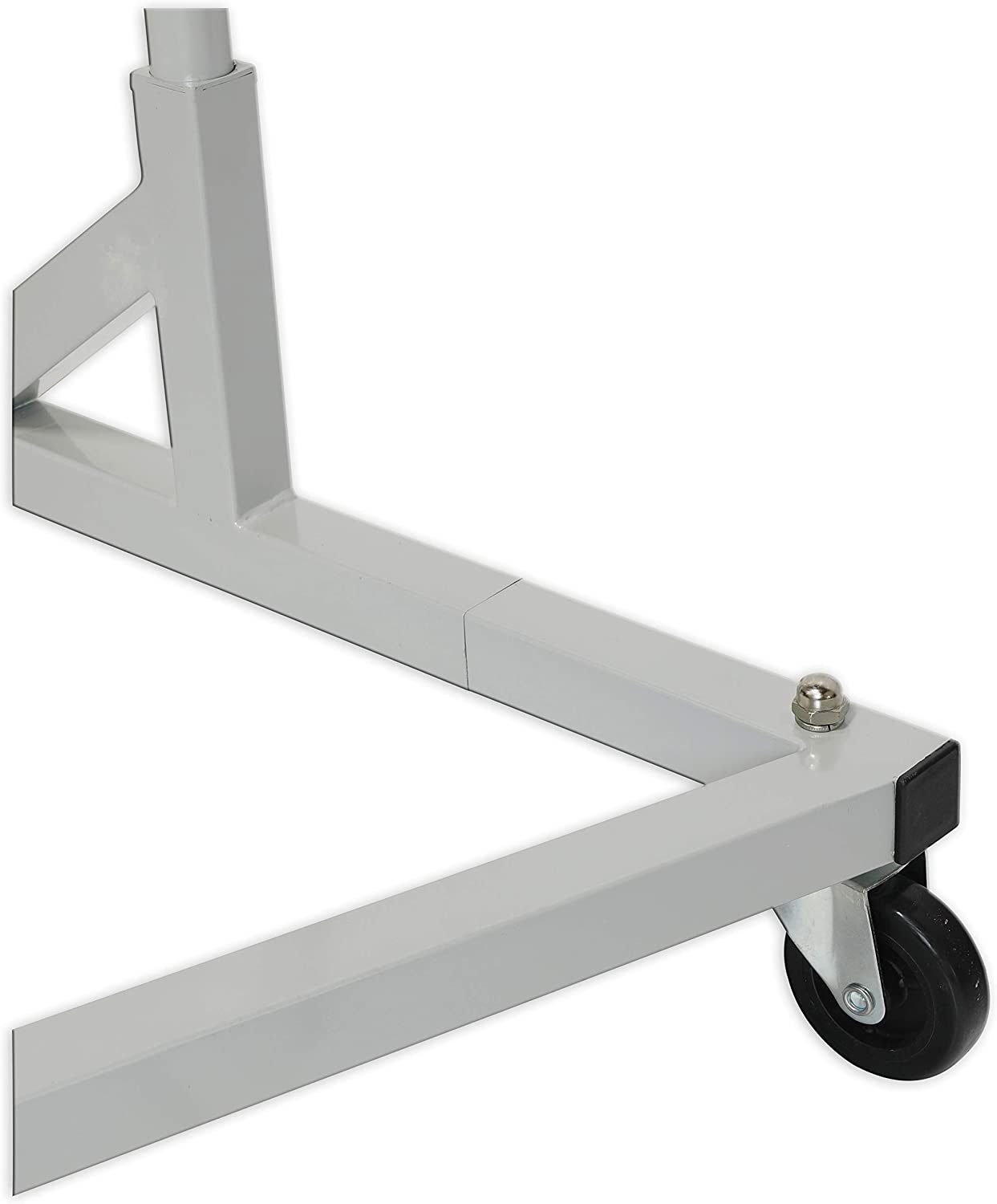 Industrial Grade Z-Base Garment Rack, 400lb Load with 62in extra long bar