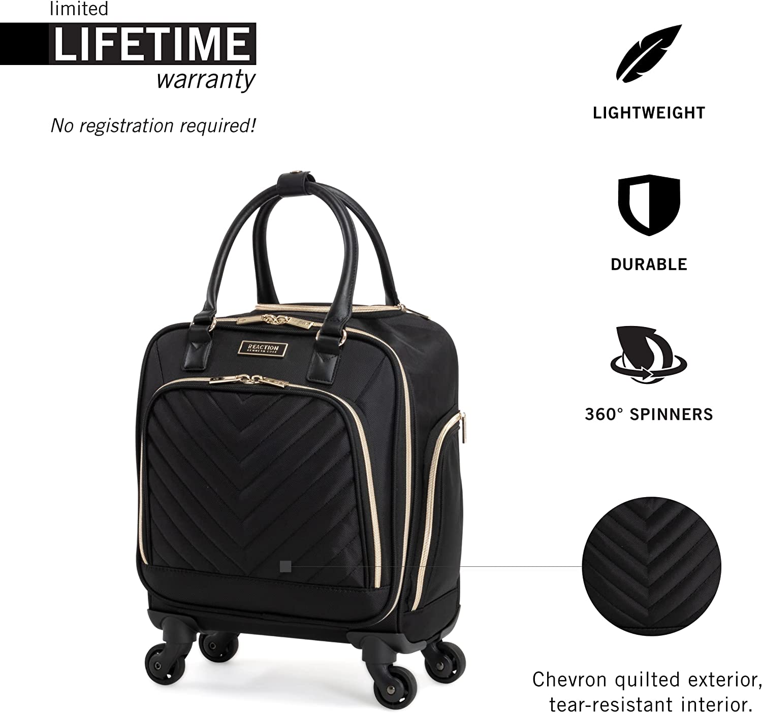 Chelsea Luggage Chevron, Black, 4 Underseater