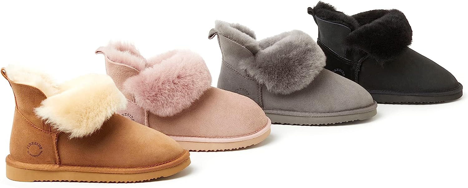 Women's Fireside Shearling Water Resistant Indoor/Outdoor Fol Boot Slipper