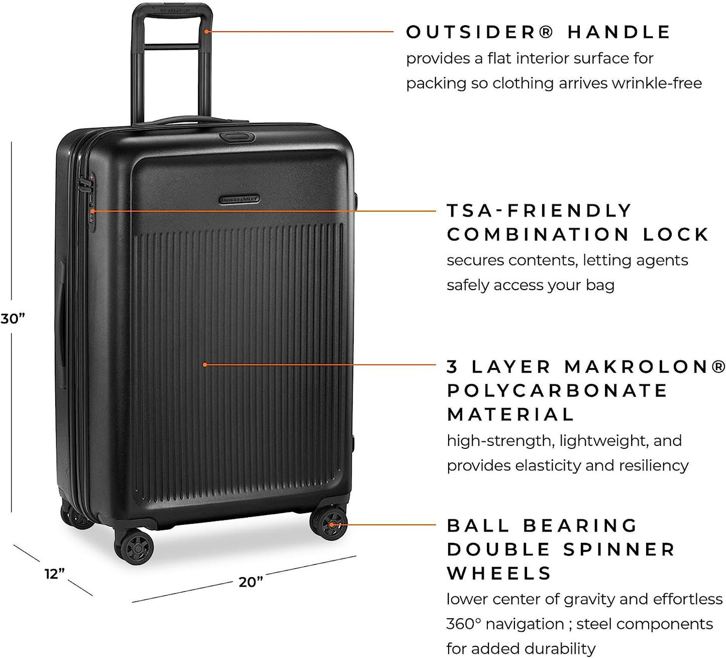 Hardside Domestic Spinner Luggage, Matte Black, 22-Inch Carry-On