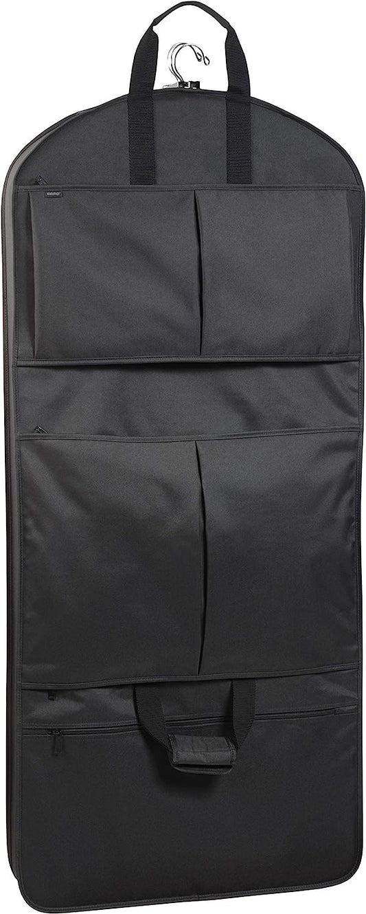 48” Deluxe Tri-Fold Travel Garment Bag with three pockets