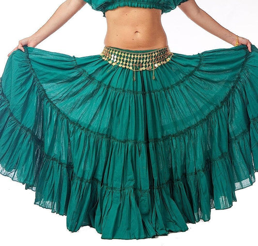 Belly Dance Tribal Cotton 25 Yard Skirt | Fiery Frills