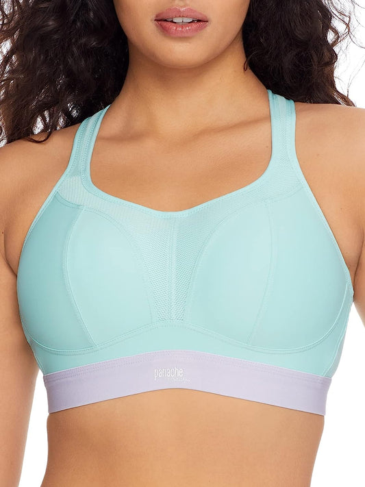 Medium Control Wire-Free Sports Bra, 36F, Mint Thistle