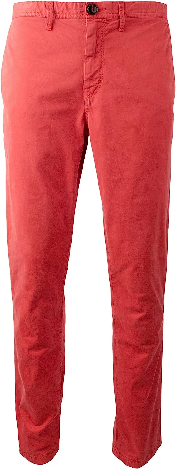 Men's Garment Dyed Slim Fit Flat Front Chino Pants