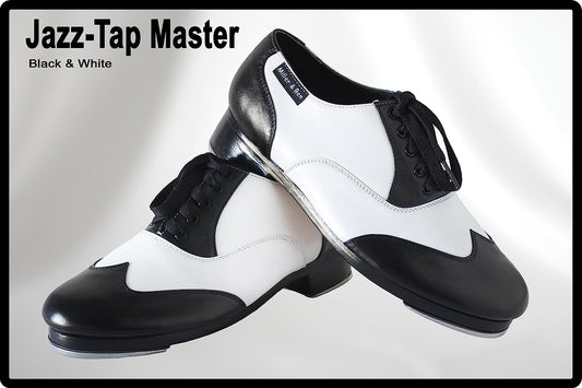 Tap Shoes; Jazz-Tap Master; Black & White Professional Tap Shoes