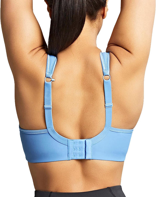 Women's High Impact Underwired Sports BraFull-Busted Underwire Sports Bra 5021, Sky Blue, 38GG