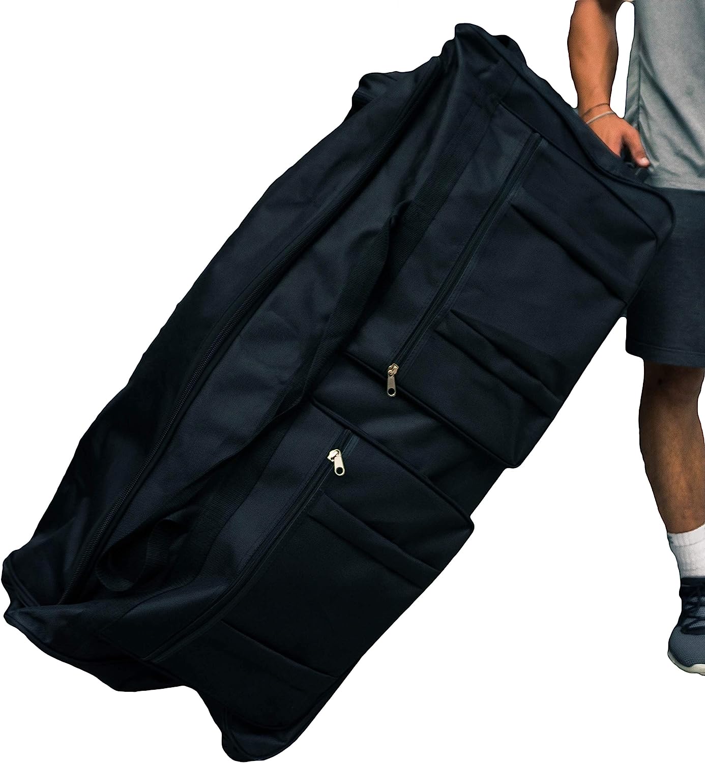 46-inch Rolling Duffle Bag with Wheels, Luggage Bag, Hockey Bag, XL Duffle Bag With Rollers, Heavy Duty Oversized Storage Bag