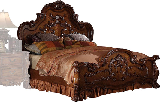 ACME Dresden 4-Piece Bed Set, Cherry Oak Finish