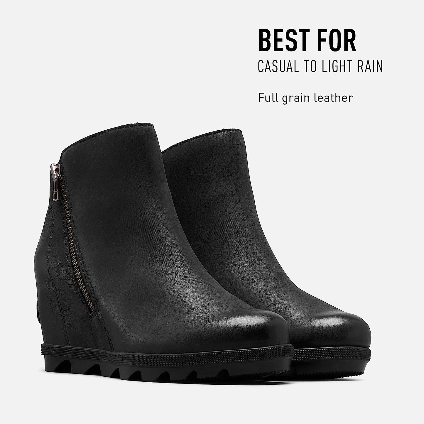 Women's Joan of Arctic Wedge III Zip Boot — Waterproof Leather Wedge Boots