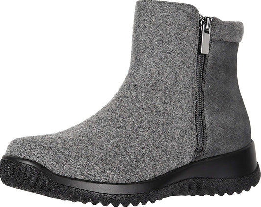 Kool 19178 Women's Casual Boot: Grey/Combo 9.5 Wide (D) Zipper