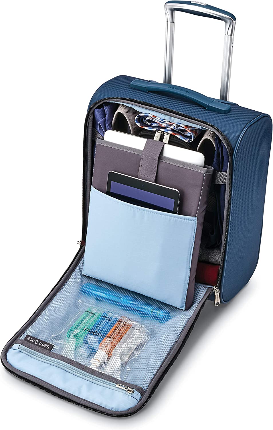 DLX Softside Luggage, Mediterranean Blue, Underseater