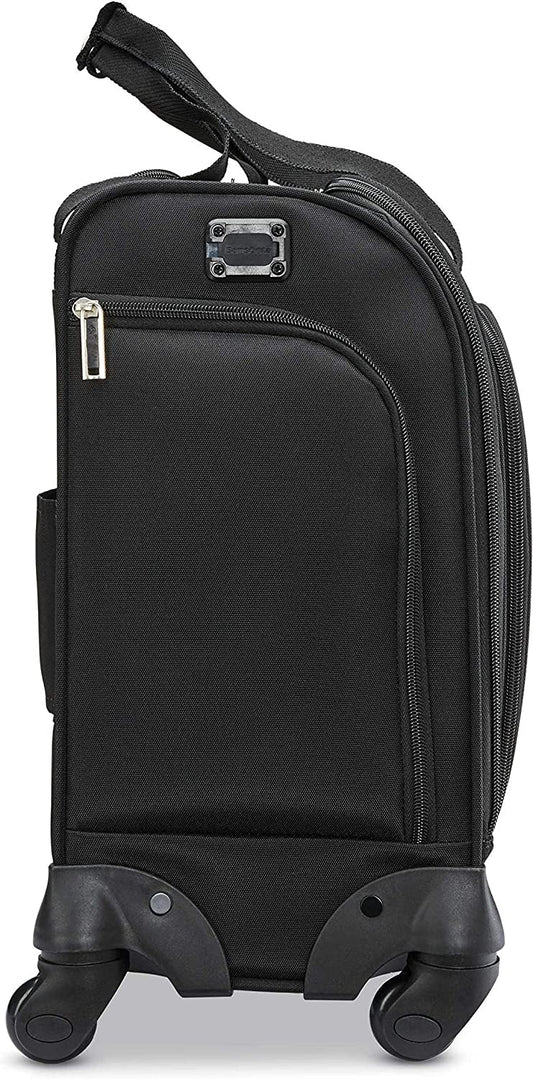 Underseat Carry-On Spinner with USB Port, Jet Black, One Size