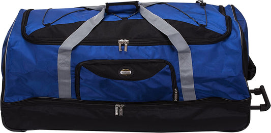 Drop Bottom Rolling Duffel Bag, Navy, 40-Inch