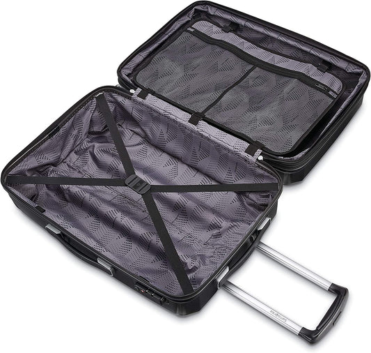 3 DLX Hardside Luggage with Spinners, Carry-On 20-Inch, Black