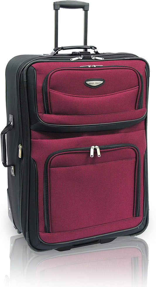 Amsterdam Expandable Rolling Upright Luggage, Red, 4-Piece Set