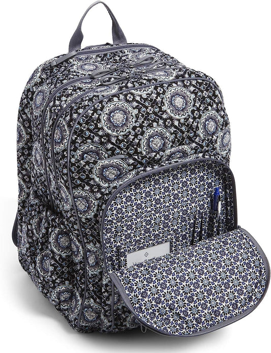 Women's Cotton XL Campus Backpack, Charcoal Medallion, One Size