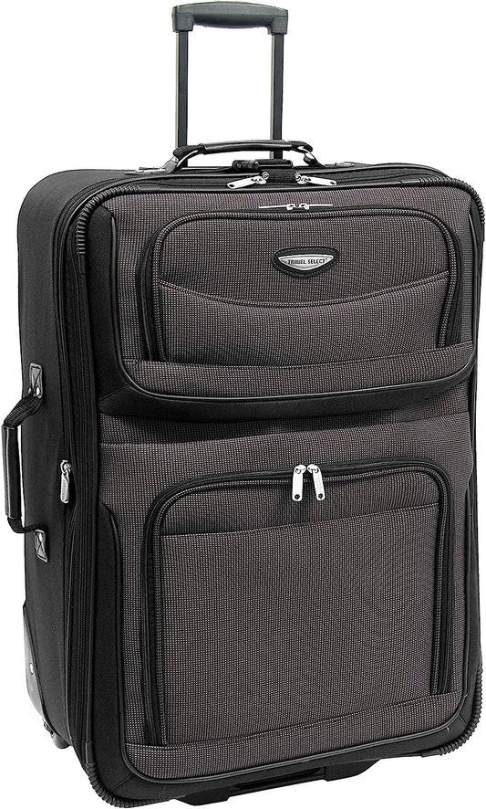 Amsterdam Expandable Rolling Upright Luggage, Gray, 8-Piece Set